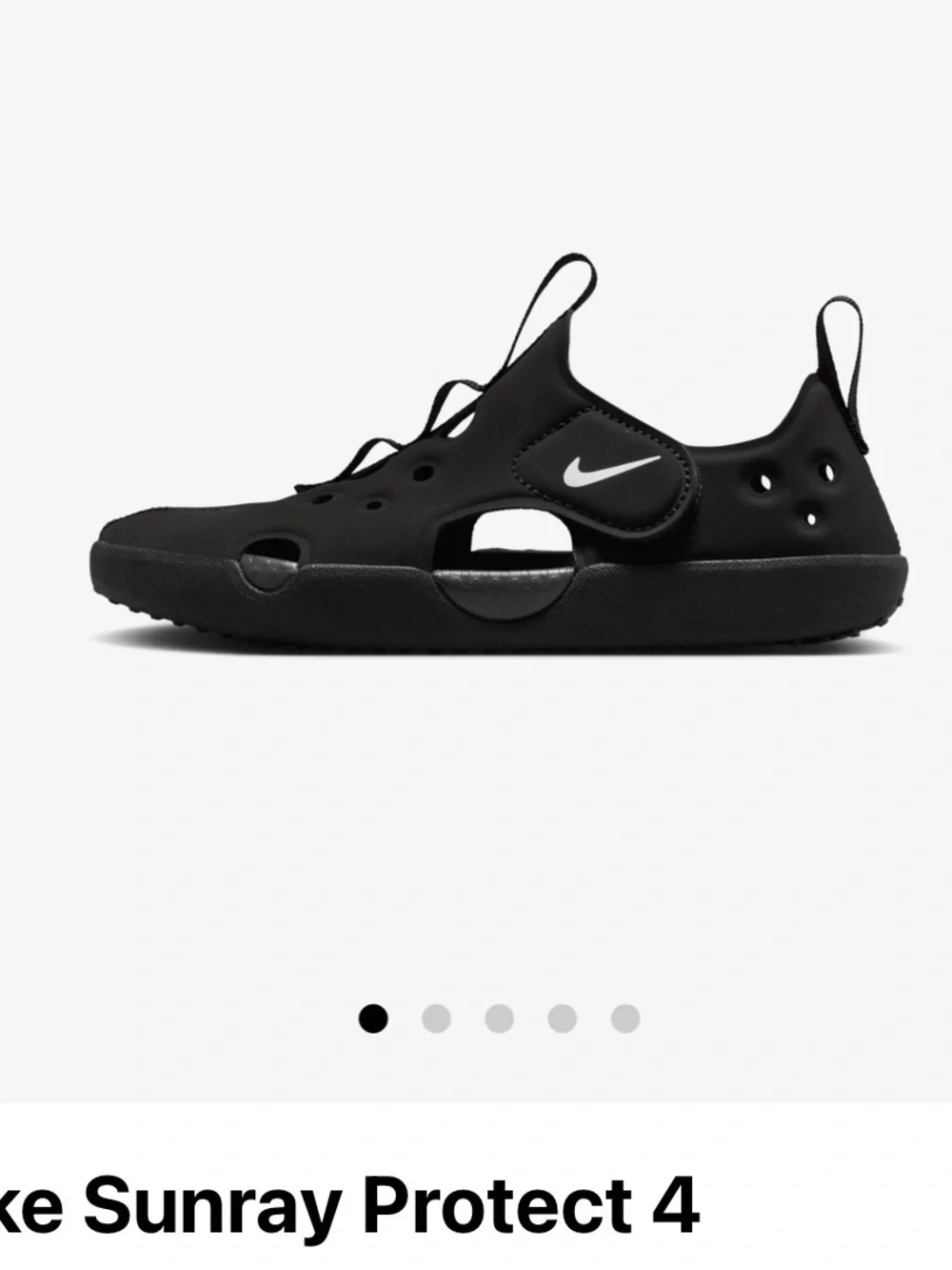 Nike Kids Black Hook-and-Loop Play Sandal